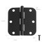 Cauldham Heavy-Duty 3-1/2" Interior Door Hinges with 5/8" Radius Corners - Black